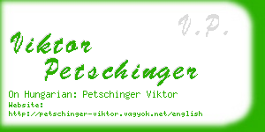 viktor petschinger business card